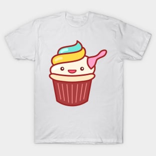 Cupcake Ice Cream Emoji T-Shirt